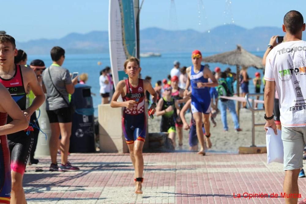 Final de triatlón de Deporte en Edad Escolar