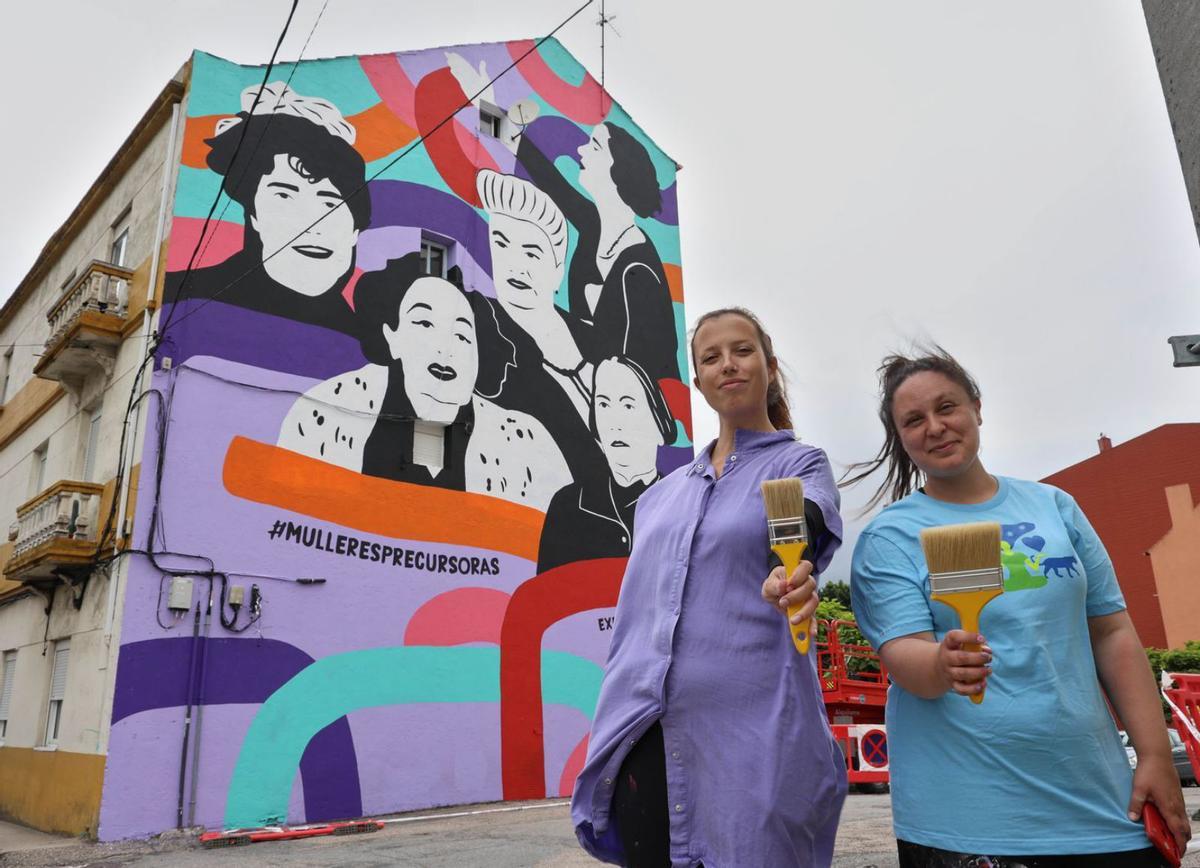 La artista viguesa Sax
(Silvia Rodríguez Pena),
una de las pioneras
del grafiti.