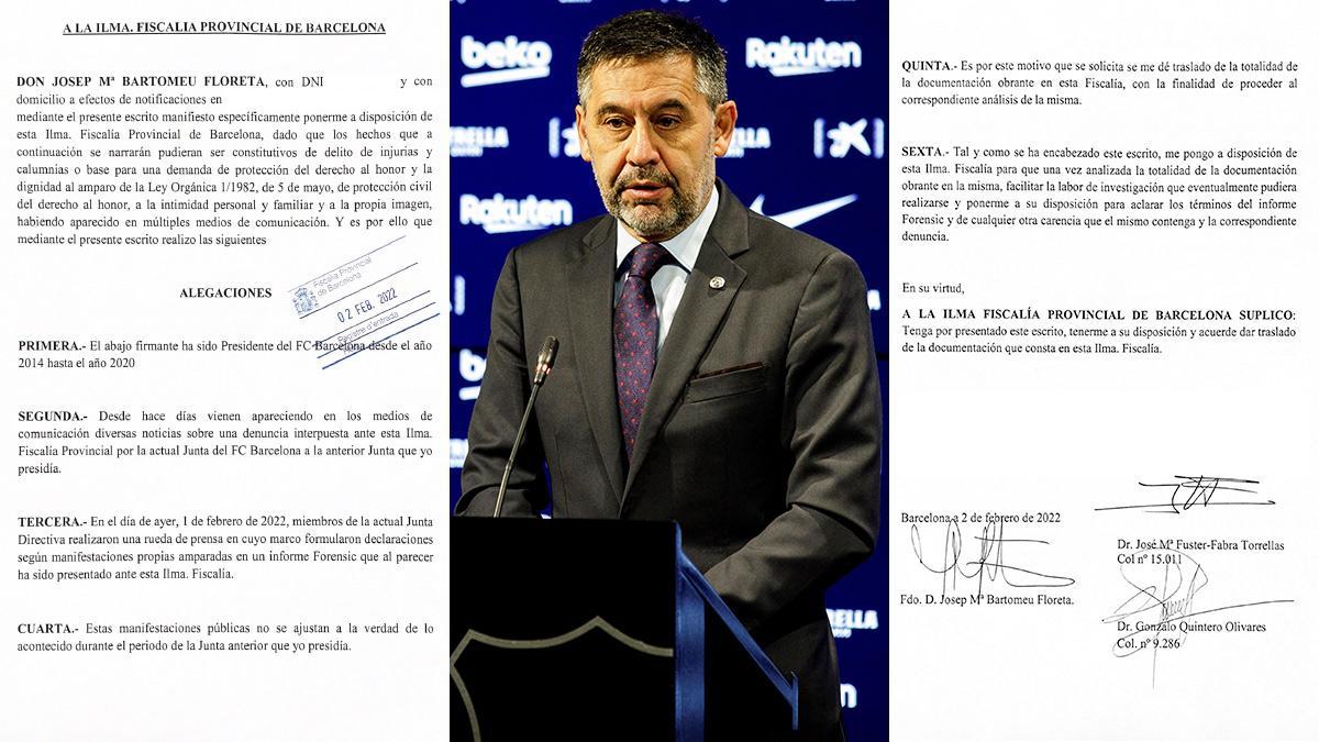 La denuncia presentada por Bartomeu