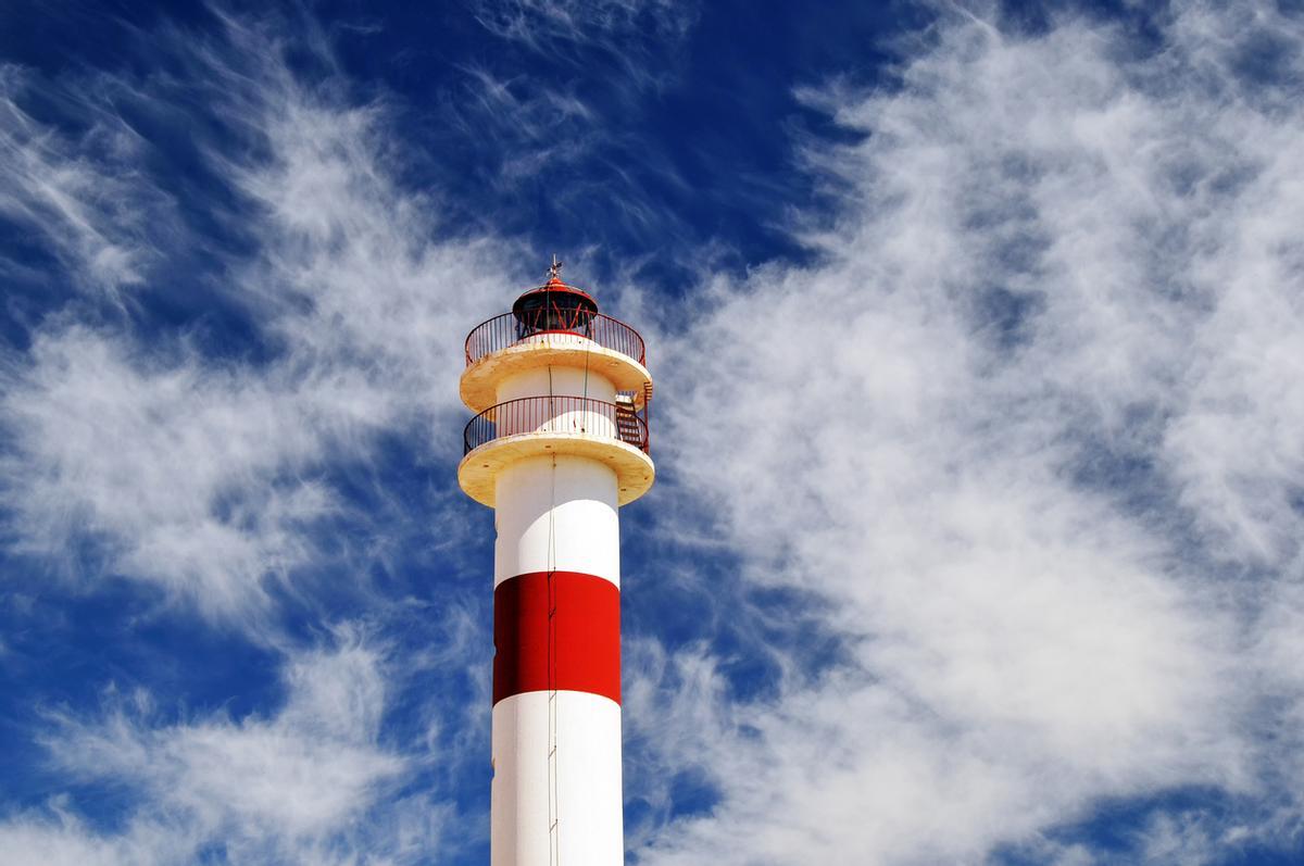 Faro de Rota, provincia de Cádiz, Andalucía, España