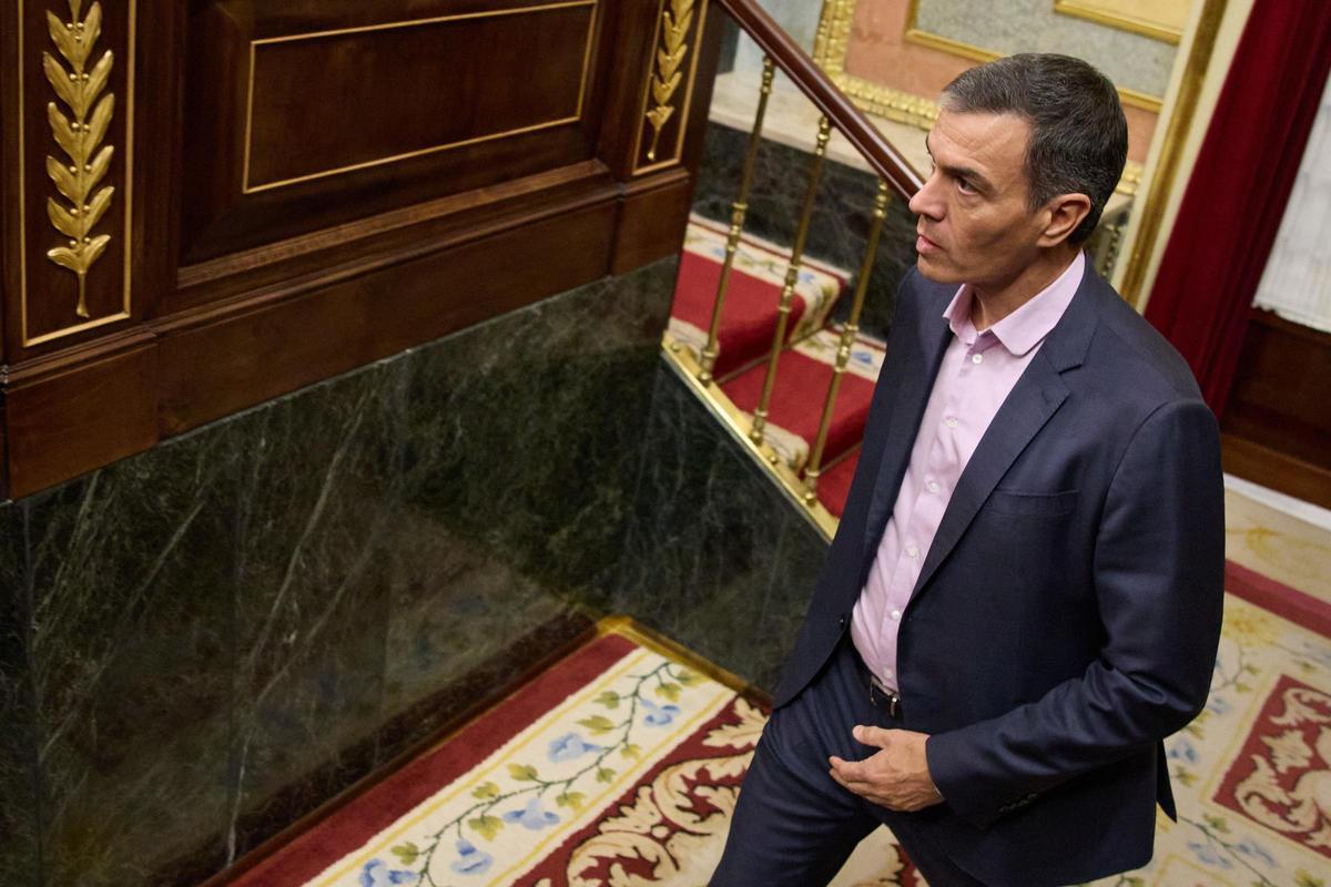 El presidente del Gobierno, Pedro Sánchez, a su salida de la votación la pasada semana en el Congreso en la que Junts rechazó la reforma de los alquileres de temporada.