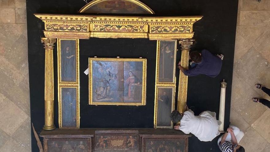 Hallan un inédito retablo del siglo XVI en el almacén del museo y la Catedral de Orihuela