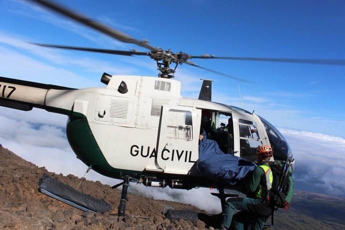 Rescate del cadáver de Víctor Teni