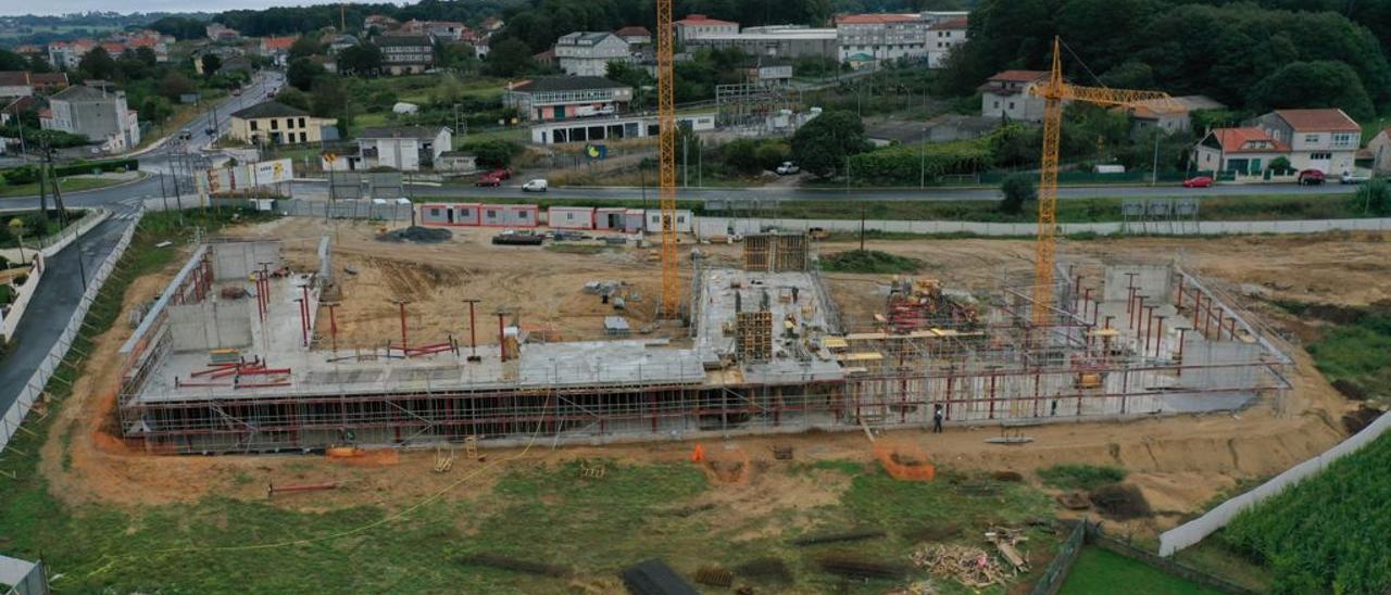 Imagen reciente de la evolución de las obras en el centro de salud.