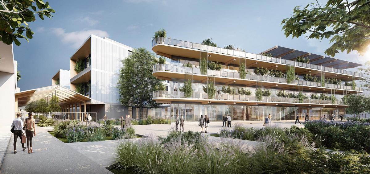 El «grEEn-campus» que construye Stellantis en Poissy