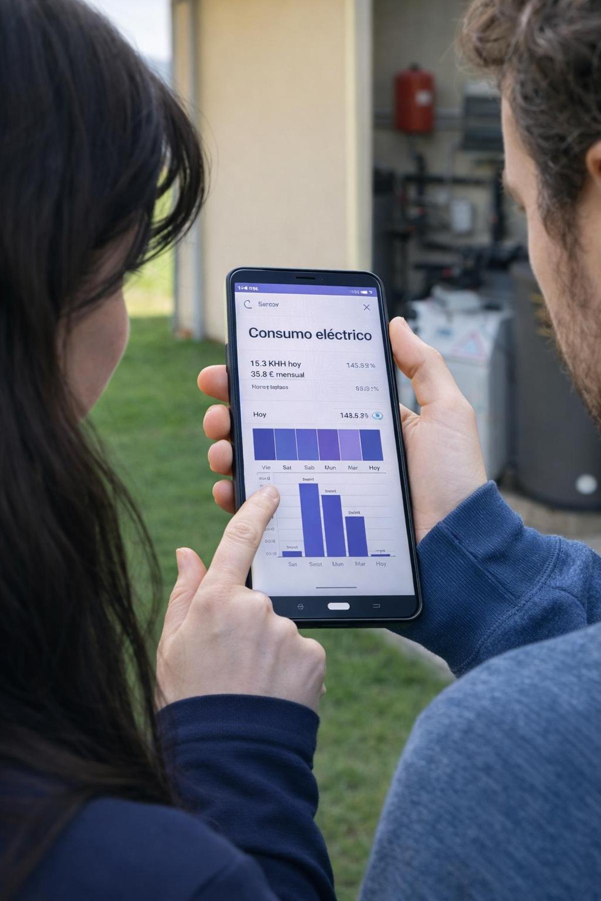 La aplicación de Fortesite, manejada por dos personas usuarias desde el móvil.