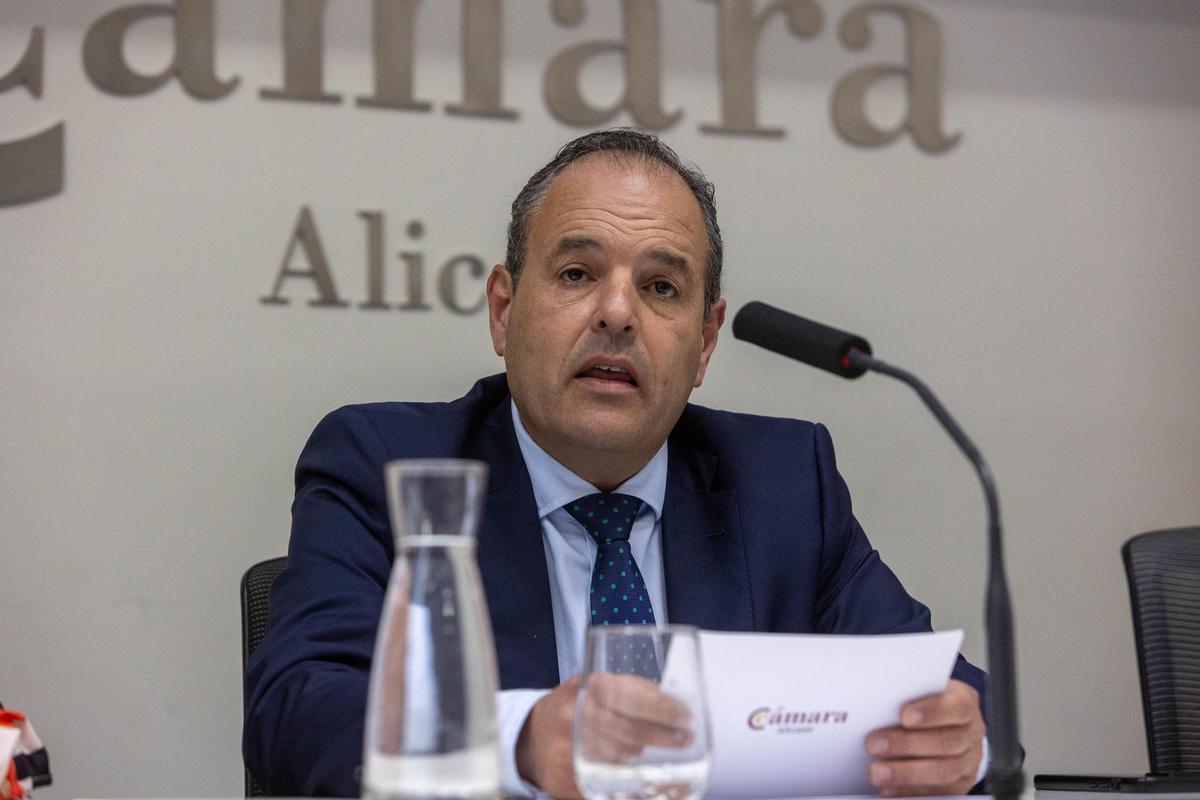 El presidente de la Cámara de Comercio de Alicante, Carlos Baño.