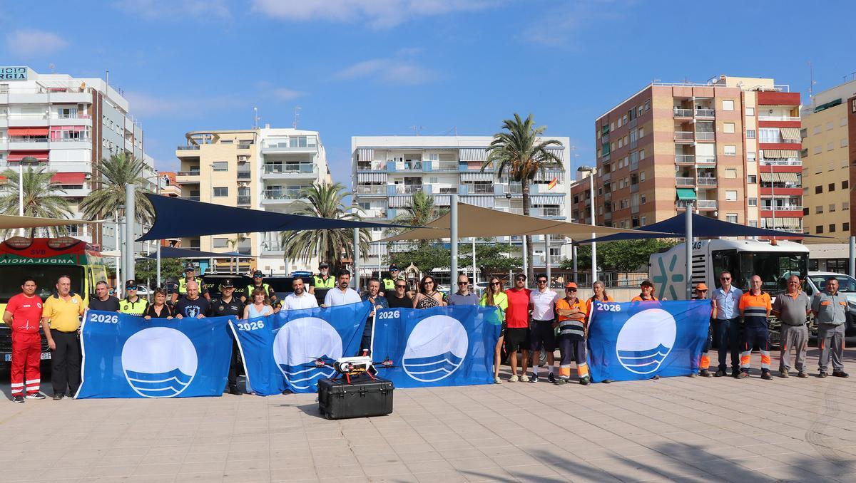 Presentación del dispositvo en la playa de Sagunt.
