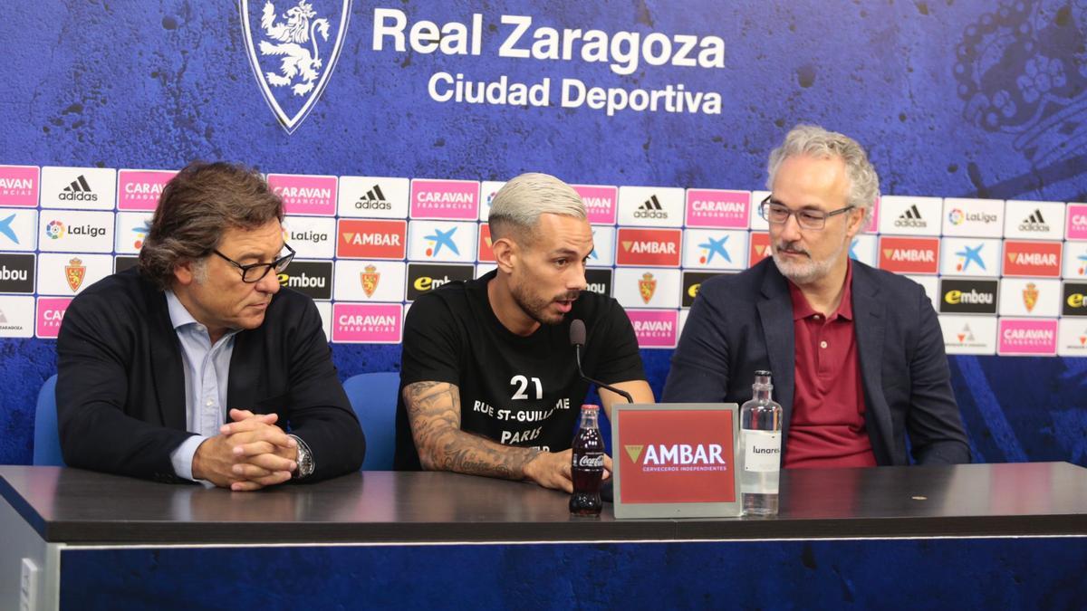 Sanllehí, Manu Molina y Torrecilla, durante la rueda de prensa.