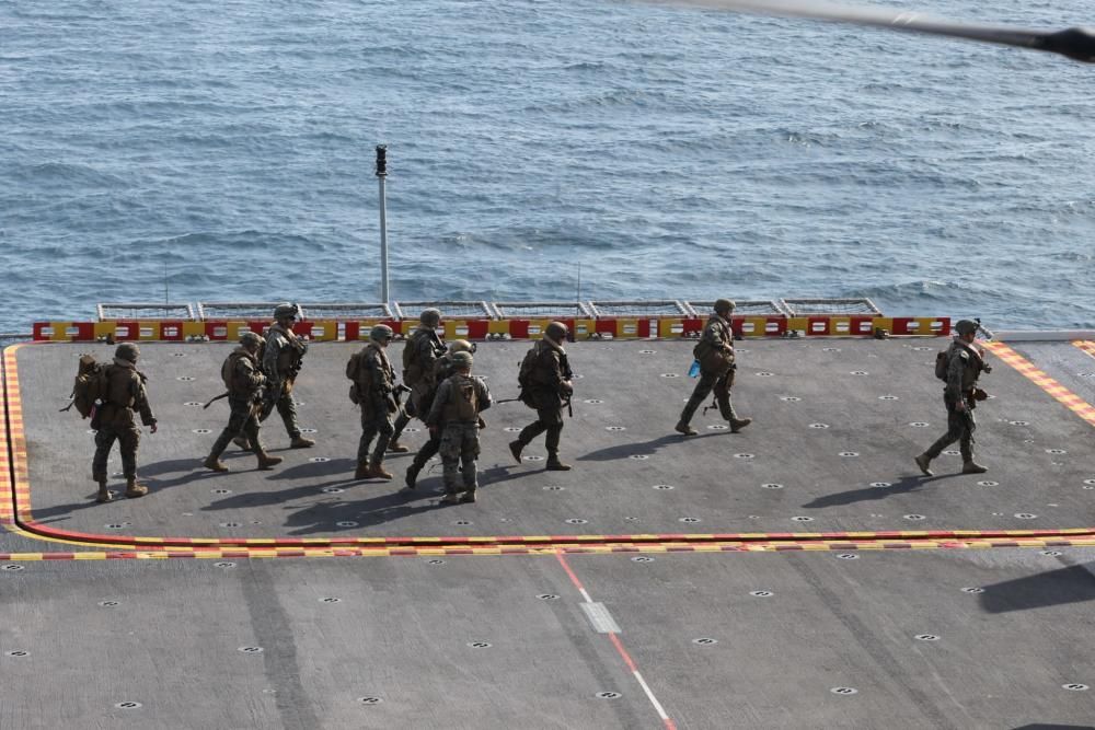 En la segunda jornada a bordo comienza el ejercicio Balearex-19, con un mar movidito y vientos que pusieron al límite la maniobrabilidad