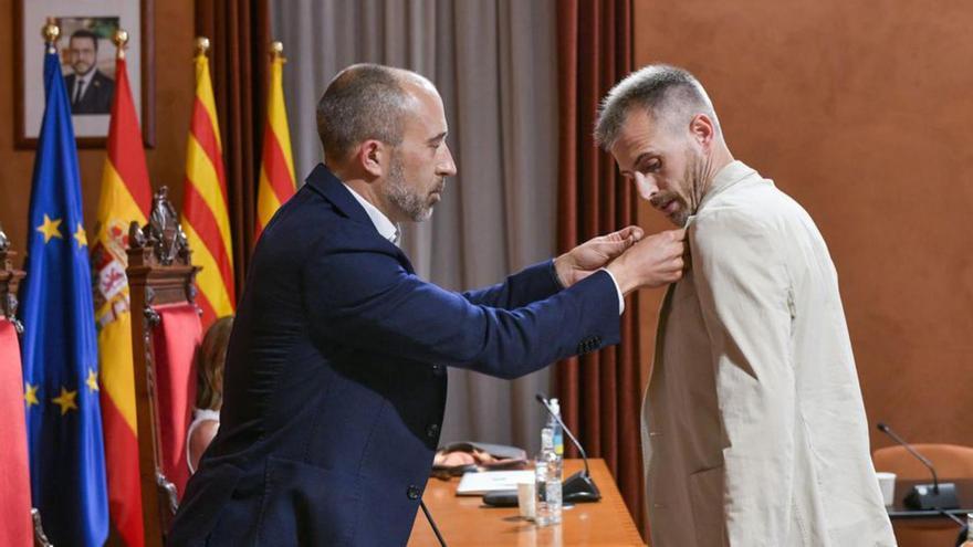 L’alcalde Aloy i Josep Maria Fius en la presa de possessió | MARTA PICH