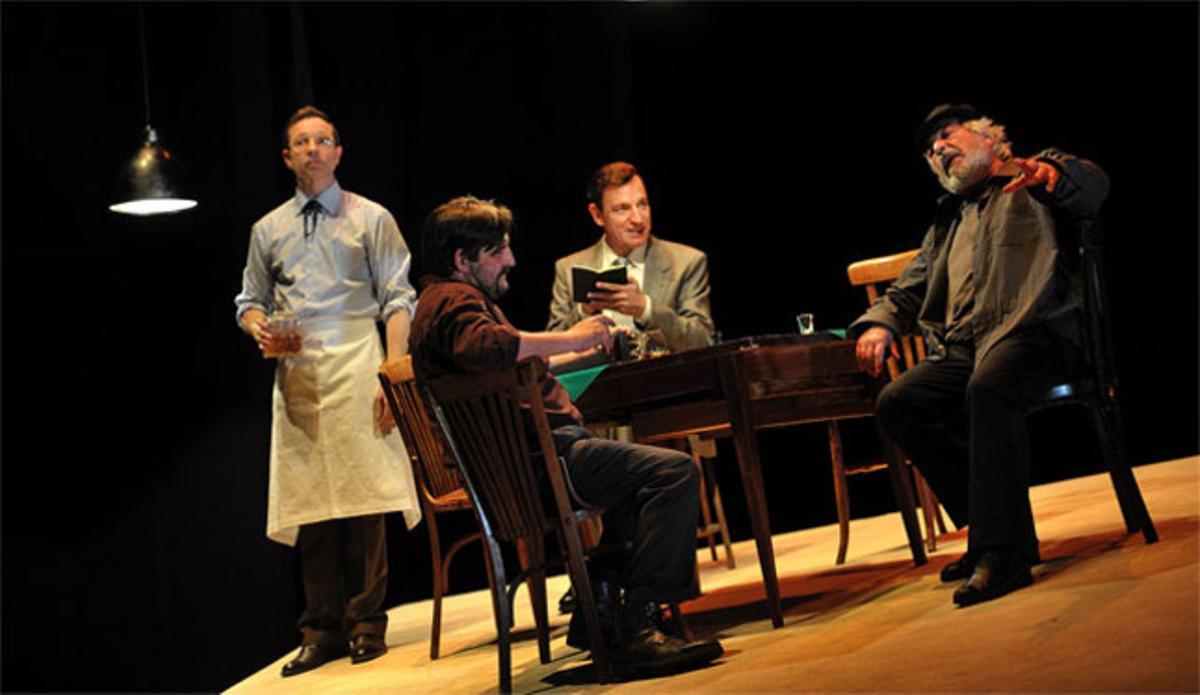 Gòrriz (dret), Muntada, Martínez i Anguera, a la Sala Petita del TNC.