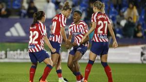Las jugadoras del Atlético celebran un gol durante la final de la Copa de la Reina de la temnporada 2022/23