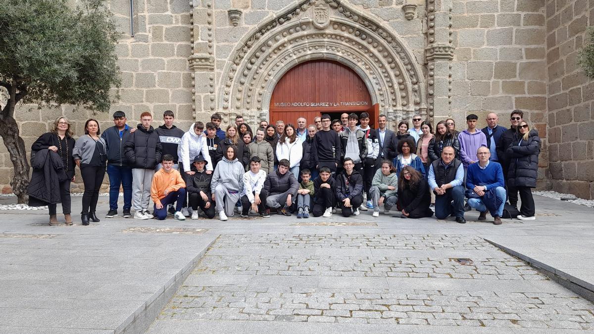 El grupo de estudiantes, en Ávila.