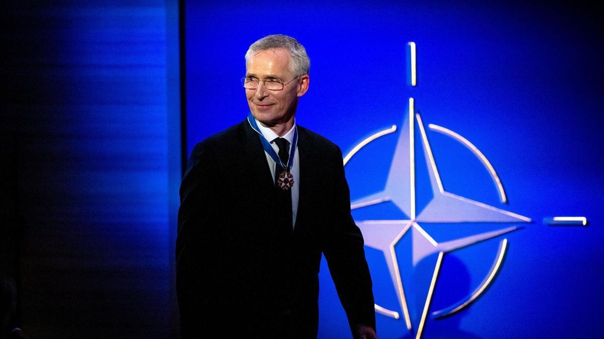 El secretario general de la OTAN, Jens Stoltenberg, en la apertura de la cumbre de la Alianza Atlántica, este martes en Washington.