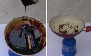 Experiment per veure quant sucre hi ha en una coca-cola normal i una altra de ’light’.