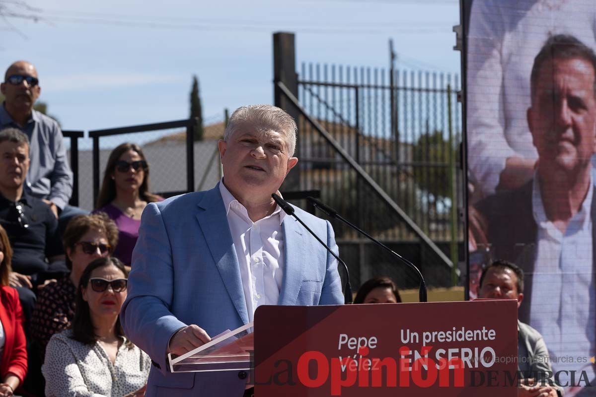 Presentación de José Vélez como candidato del PSOE a la presidencia de la Comunidad