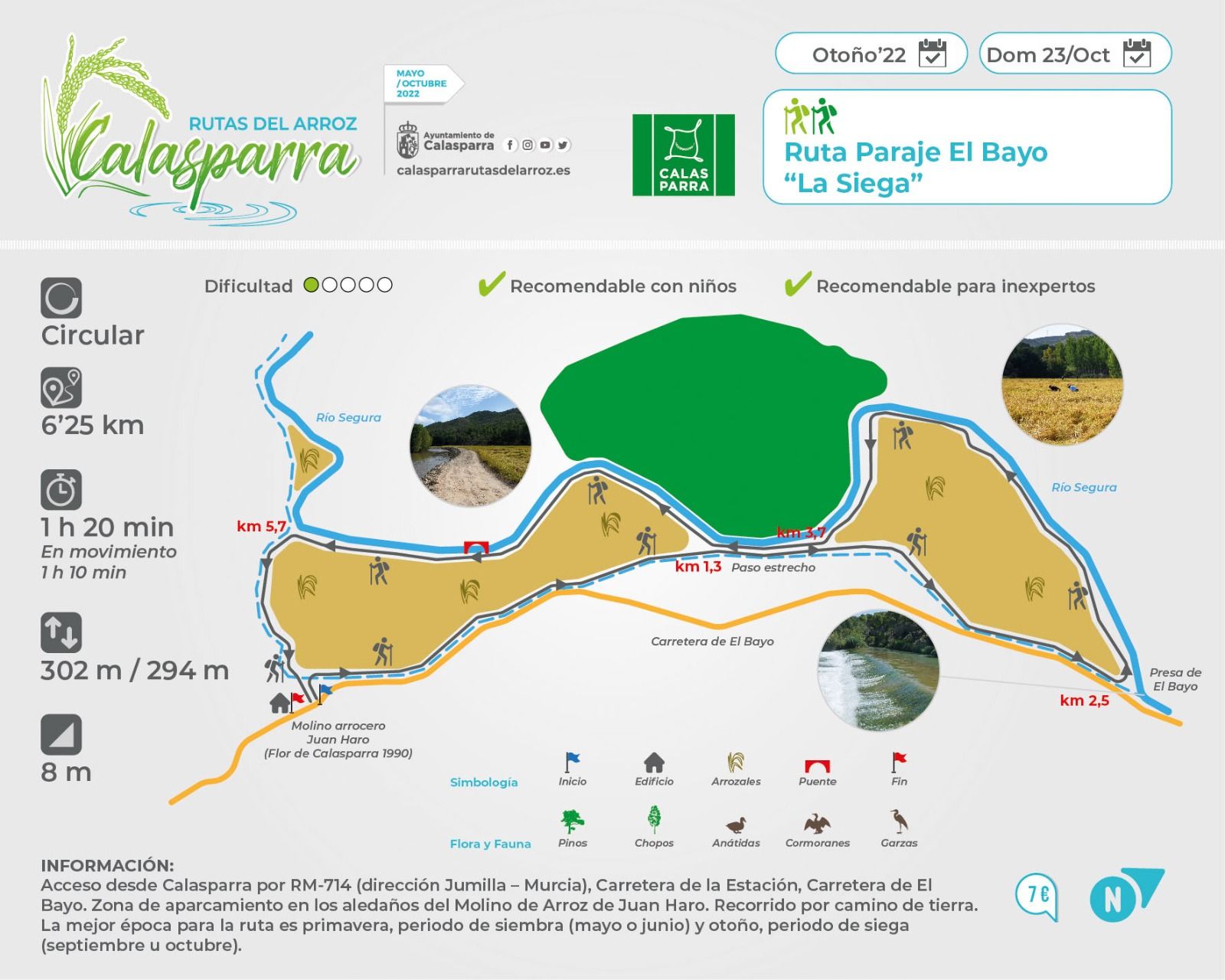 Mapa Ruta Paraje El Bayo La siega La Siega D23oct