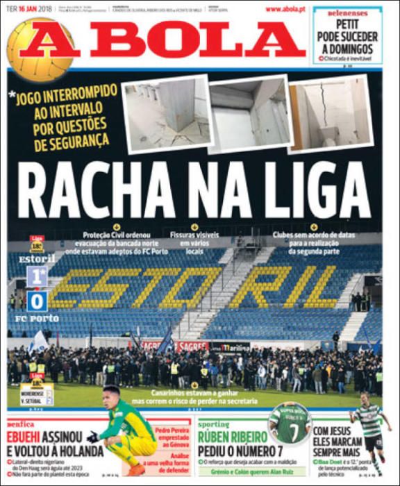 Portadas deportivas del martes 16 de enero