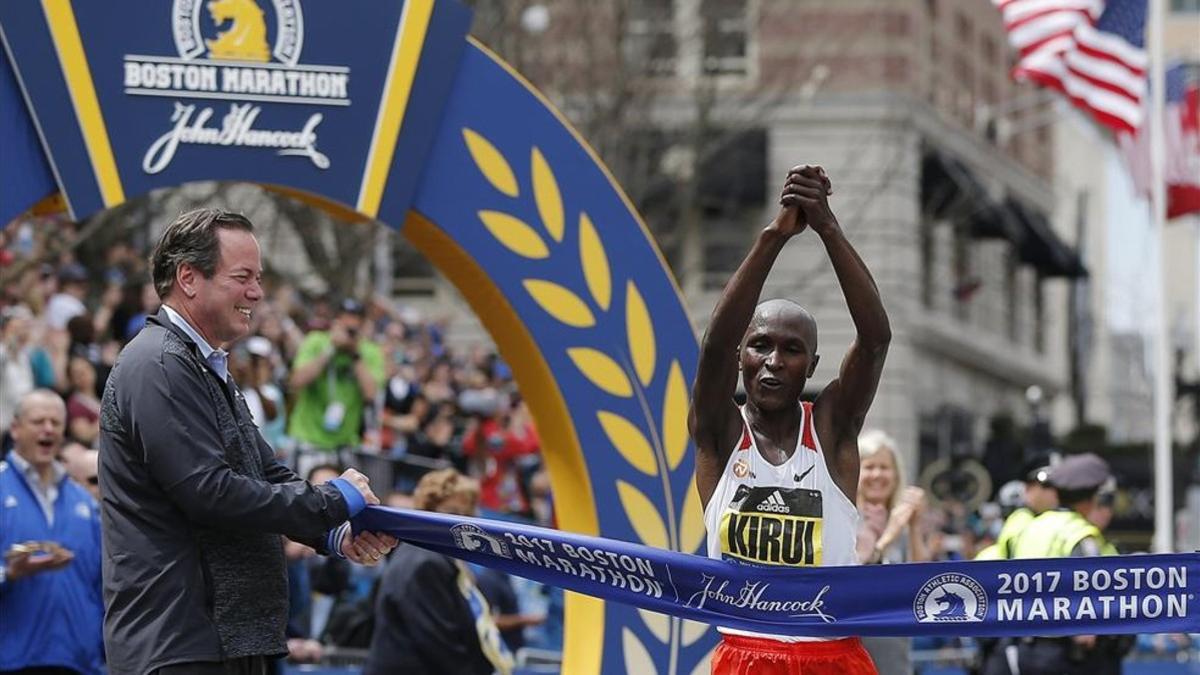 Geoffrey Kirui corría por primera vez en Boston