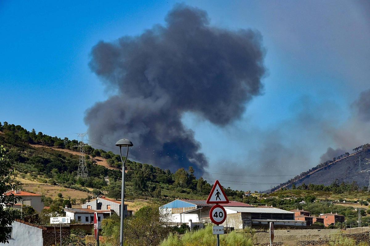 Fotogalería | Las imágenes del incendio de Casas de Millán, que ha obligado a evacuar a 800 personas Fotogalería | Las imágenes del incendio de Casas de Millán, que ha obligado a evacuar a 800 personas