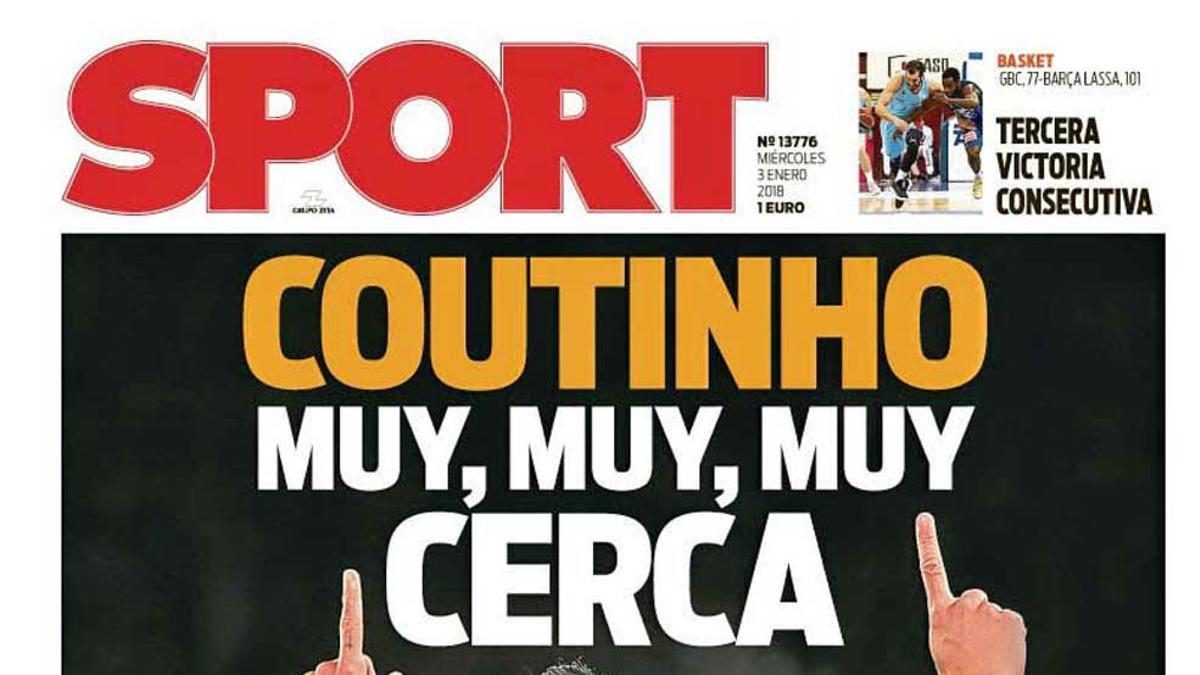 Esta es la portada de SPORT