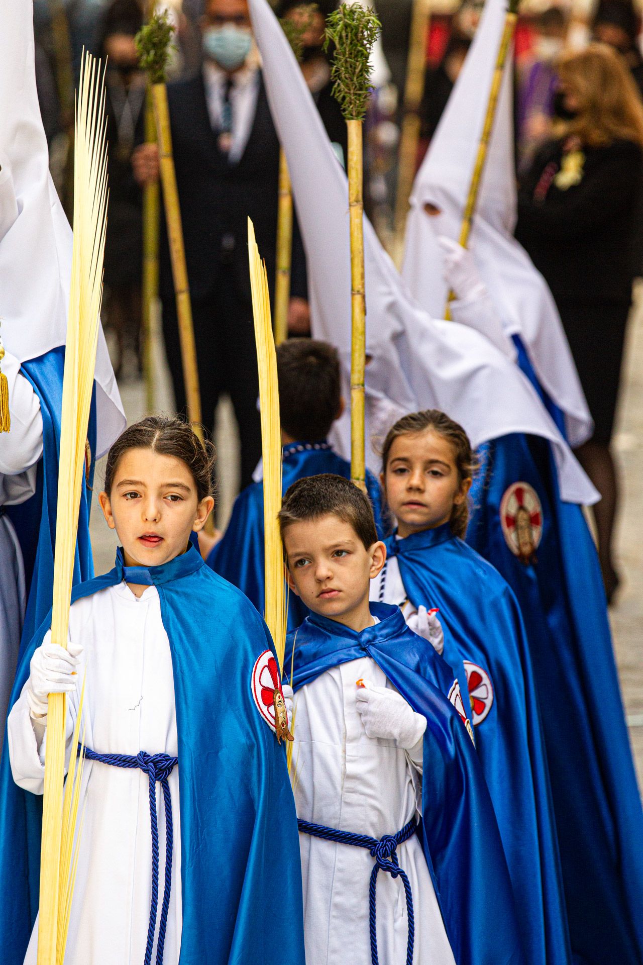 Jesús Triunfante, Oración en el huerto y La Verónica procesional en la mañana del Domingo de Ramos