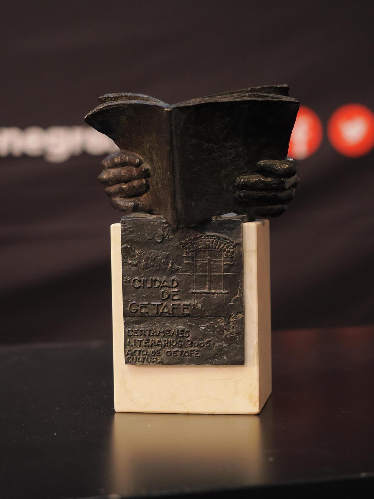 Galardón del Certamen Literario Internacional de Novela Negra 'Ciudad de Getafe'.