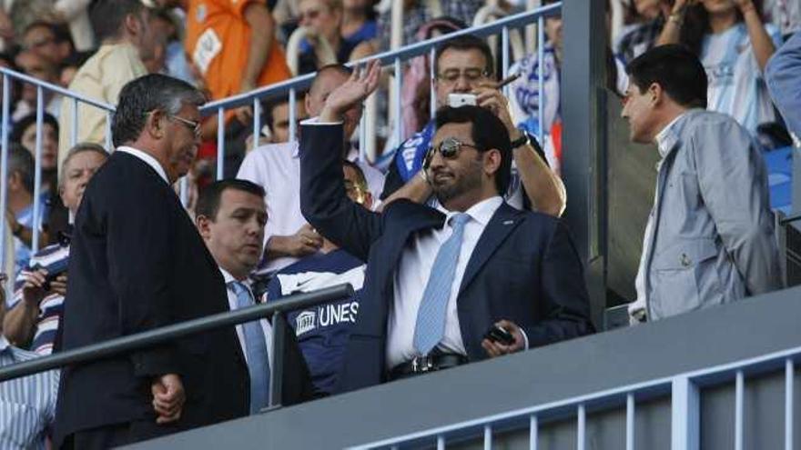 El jeque Al-Thani podría estar en el palco de Balaídos y también en La Rosaleda, contra Las Palmas.