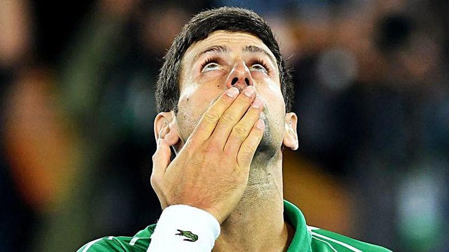 Novak Djovkovic, tras un partido.