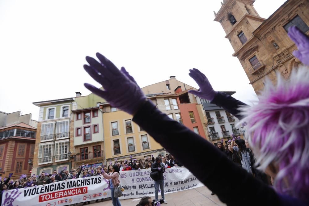 Manifestación feminista en Oviedo