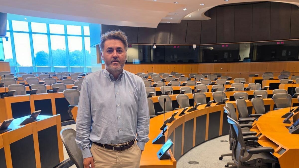 Jonás Fernández, esta mañana en Bruselas