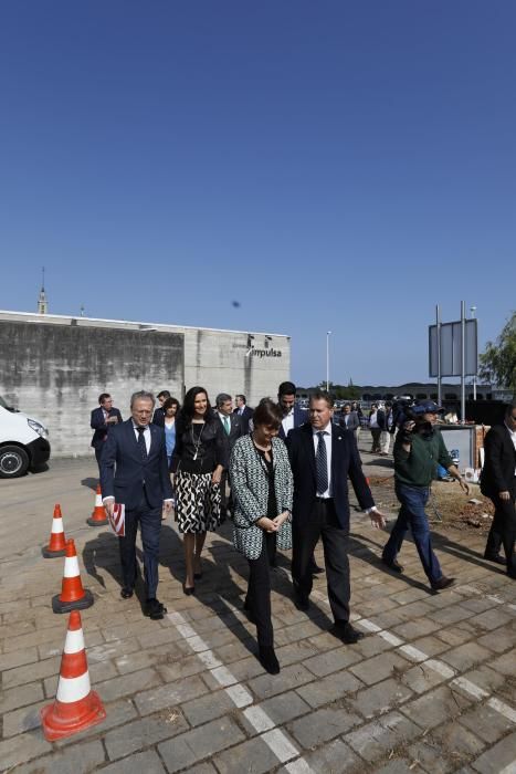 Colocación de la primera piedra del nuevo edificio de la incubadora de Impulsa