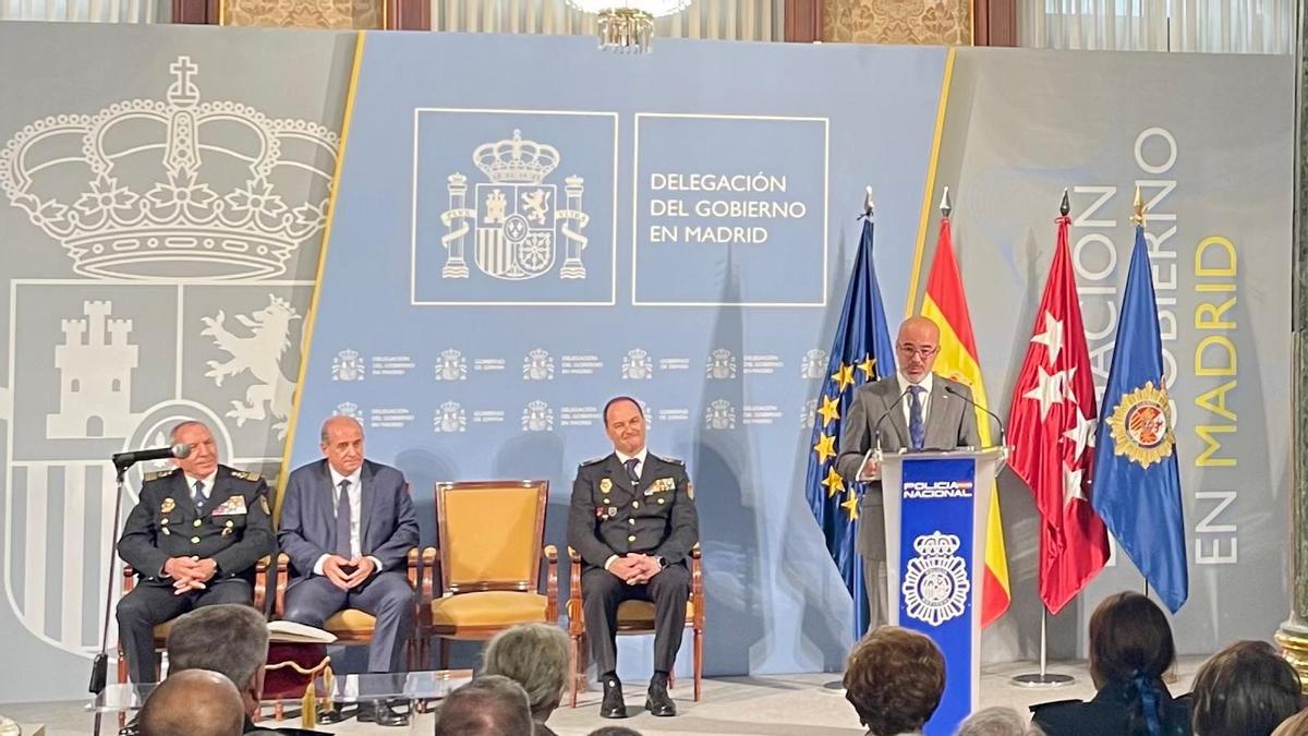 Un momento de la ceremonia de toma de posesión del jefe superior de Policía en Madrid