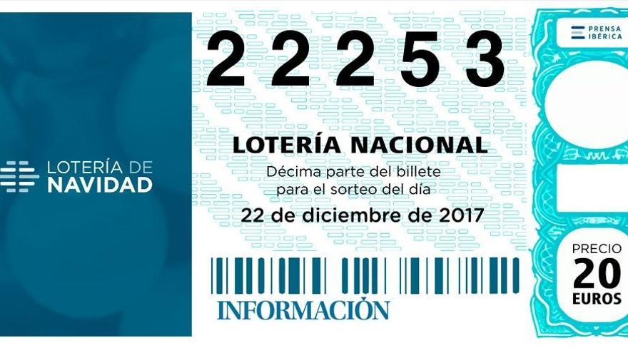 Lotería de Navidad 2017: 22.253, el quinto premio más repartido en la provincia de Alicante