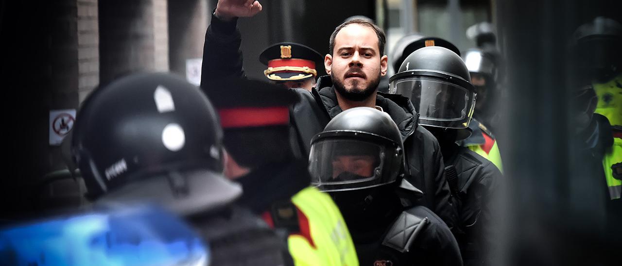 Pablo Hasél durante su dentención el pasado día 16 de febrero