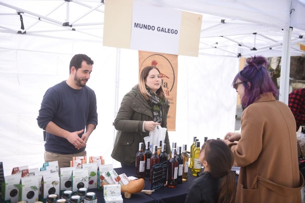 Mercado ecológico en la plaza de España