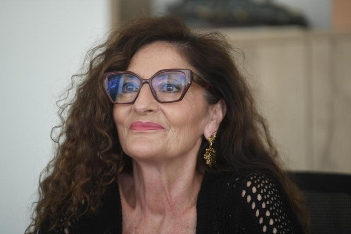 Rosa Carabel, en un momento de la entrevista.