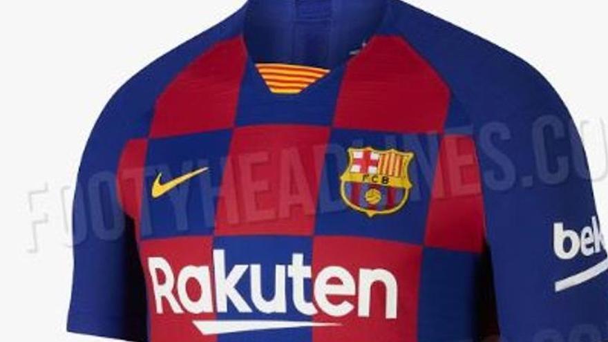 Imatge frontal de la nova samarreta del Barça