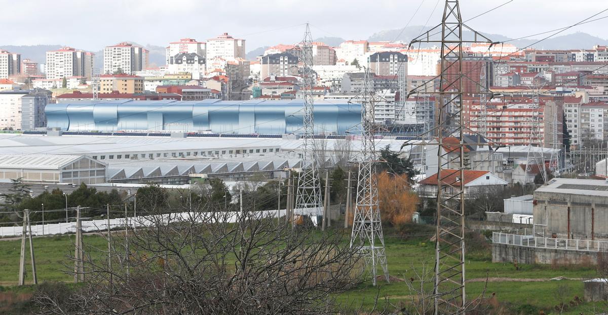 Torres eléctricas que suministran a Balaídos.