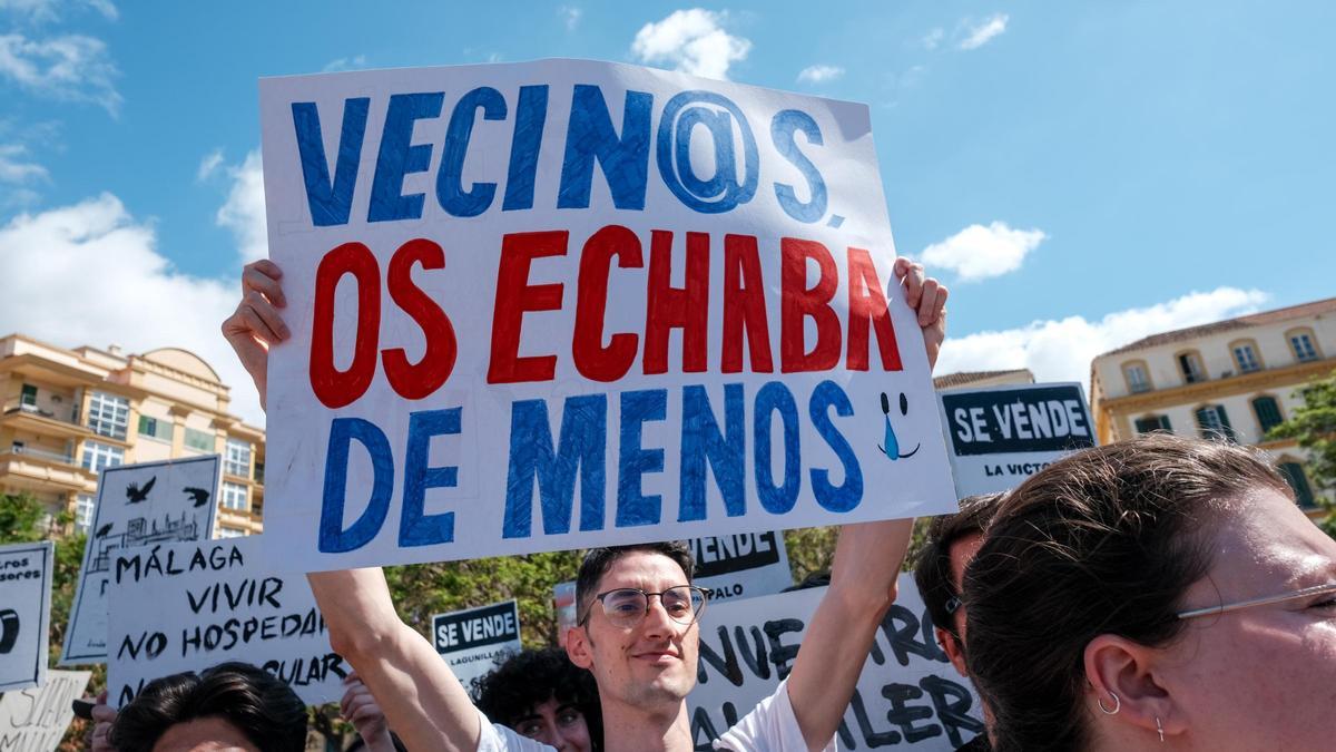 Manifestación bajo el lema &quot;Málaga para Vivir no para Sobrevivir&quot;.