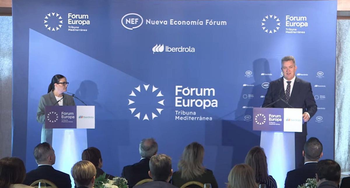 El vicepresidente tercero y conseller de Medio Ambiente, Infraestructuras, Territorio y de la Recuperación, Vicente Martínez Mus, en Nueva Economía Fórum.