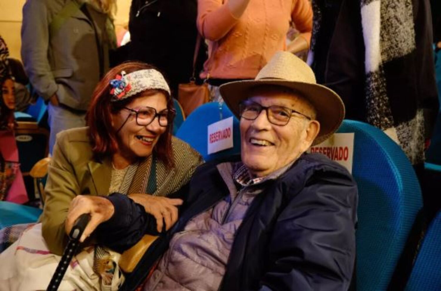 Antonio Corujo, en el Teatro de San Bartolomé, en la presentación del documental sobre las saga de Los Corujo en 2024