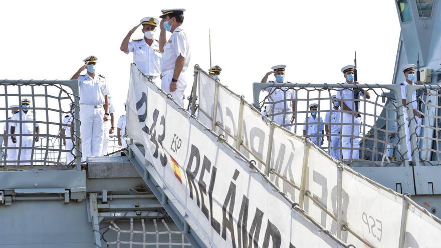 Visita del Almirante de la Flota, Antonio Martorel Lacave, a las unidades de la Flota en Canarias