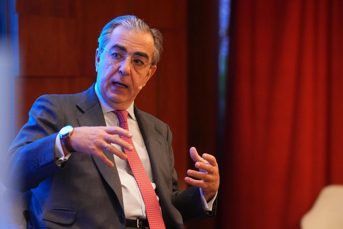 Luis Roca de Togores, presidente de Valdecarros, durante una intervención