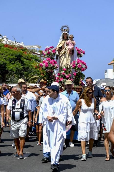 21-07-19 GRAN CANARIA. PUERTO DE ARGUINEGUIN-PUERTO DE MOGAN. MOGAN. Procesión marítima de la Virgen delCarmen desde el Puerto de en Arguineguín hasta el Puerto de Mogán.Fotos: Juan Castro  | 21/07/2019 | Fotógrafo: Juan Carlos Castro