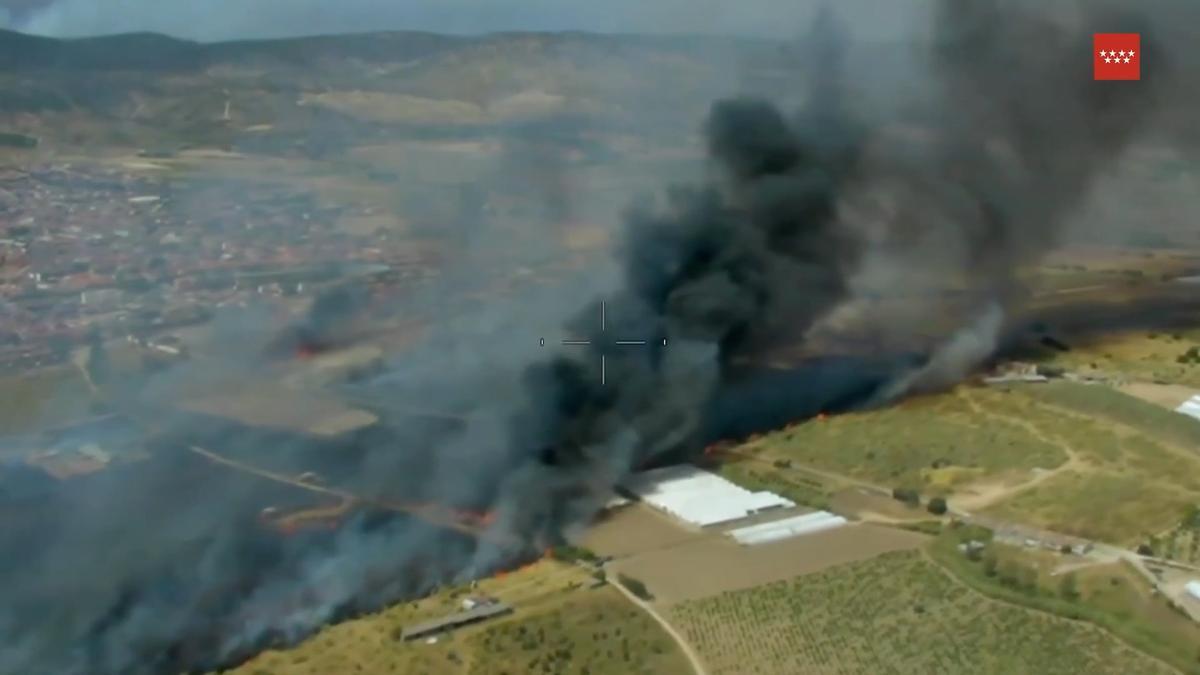 Incendio forestal en San Martín de Valdeiglesias.