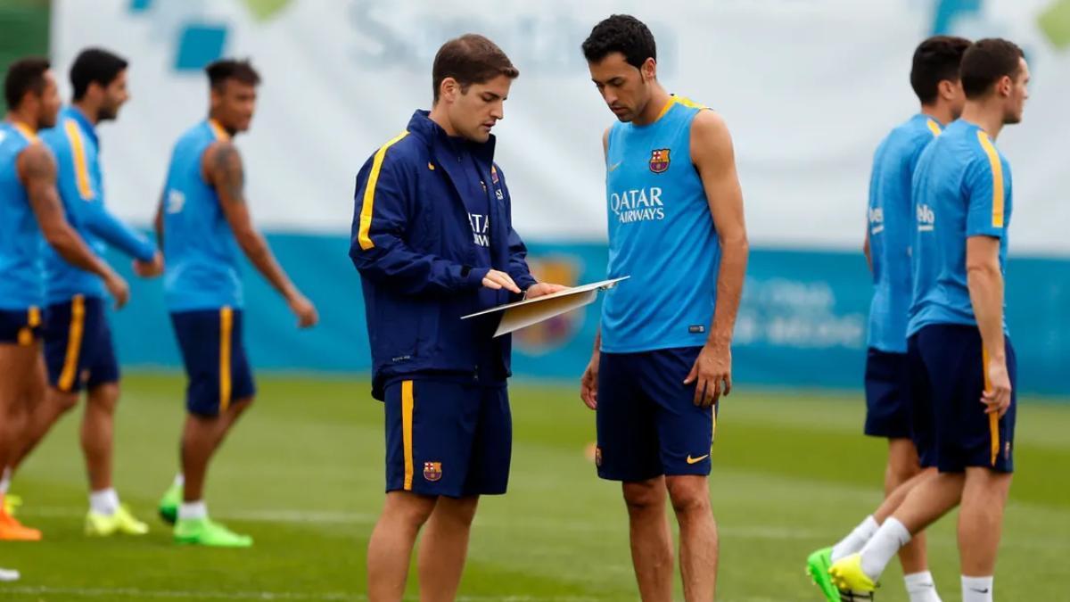 Robert Moreno y Sergio Busquets