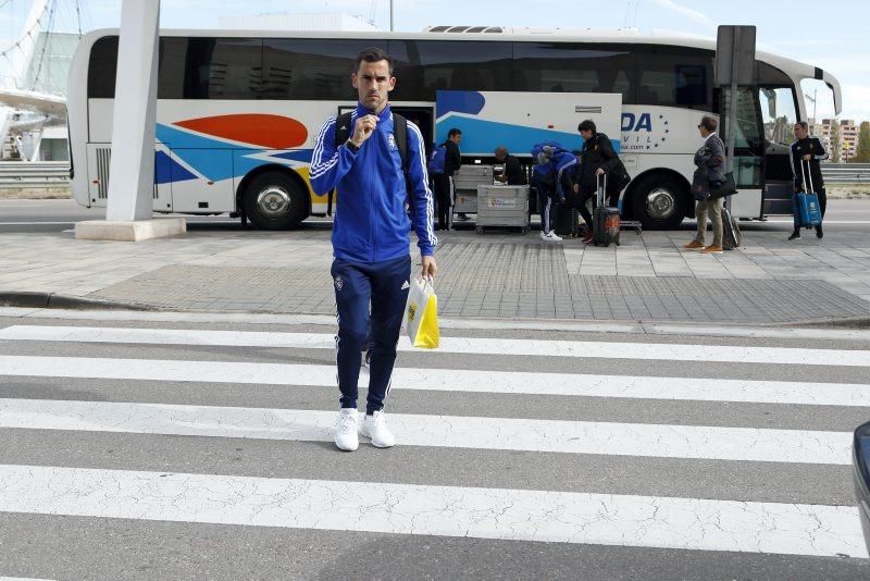 Salida del Real Zaragoza a Almería