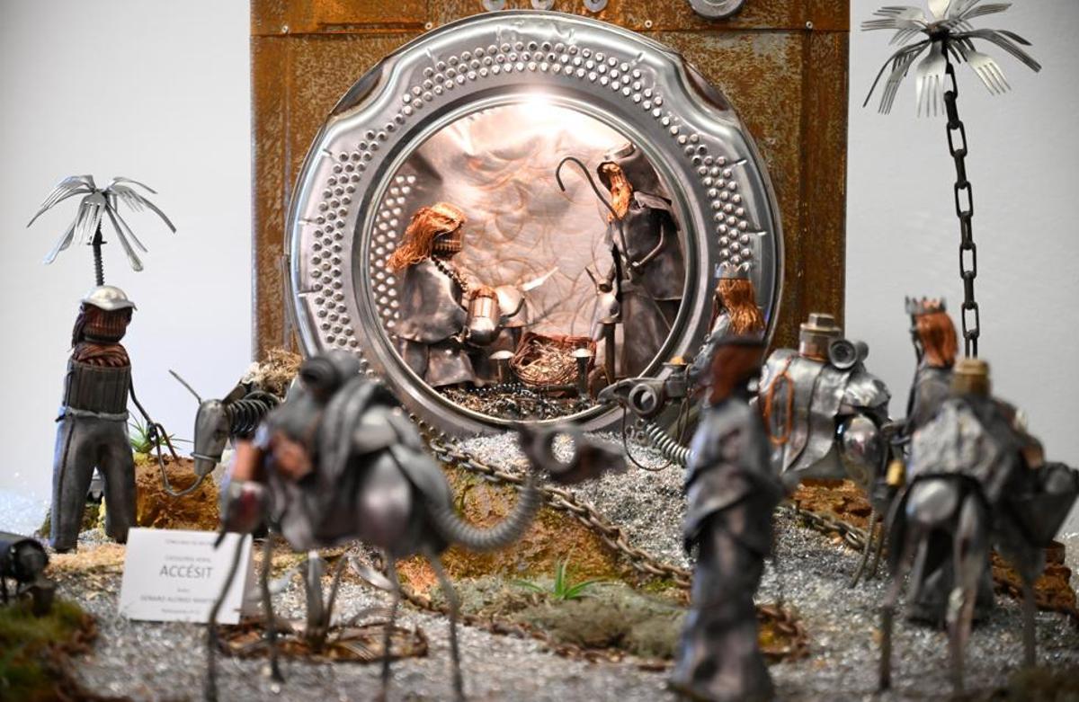 Belén en un tambor de lavadora, reconocimiento Accésit.